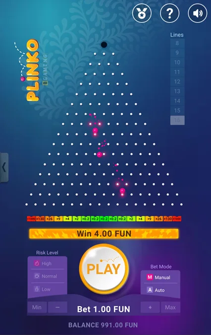 Plinko game by 1win